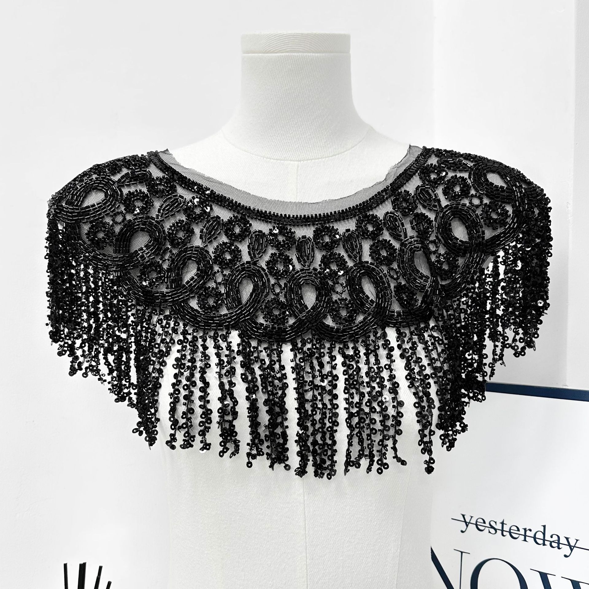 Versátil verano novia de encaje nuevo vestido de chal cheongsam moda hueco corto camisa de abrigo