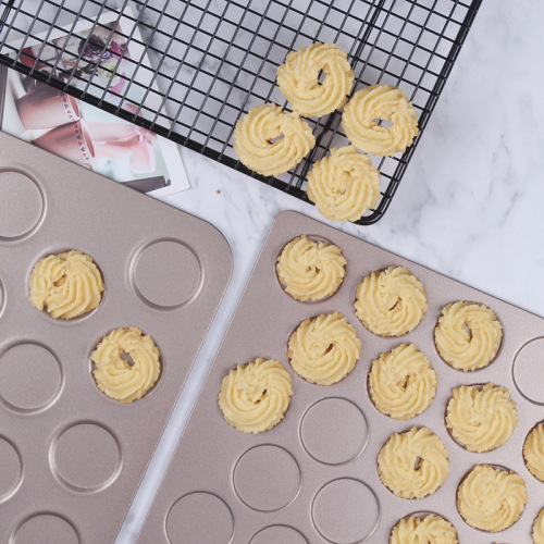 Bakery 53-piece non-stick macaron mold cookie oven non-stick puff cocoa chip baking pan