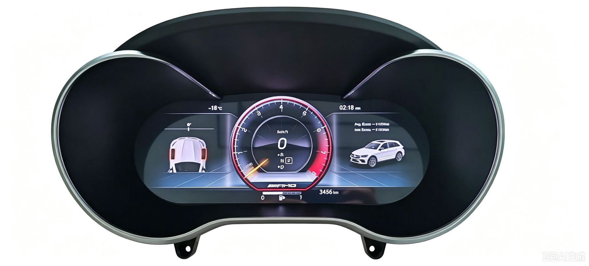 Suitable for Mercedes-Benz Glc/C-Class W205/Ntg5.0 Upgrade to Full Lcd Instrument Panel, Plug and Play, Non-Destructive Connection