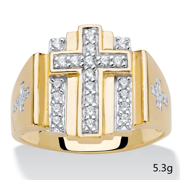 Holiday, Banquet Occasion Metal Material Hip-Hop Retro Geometric Metal Plating Inlay Rhinestones Unisex Rings