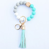 Keychain, food silicone, beaded bracelet with tassels, new collection, suitable for import