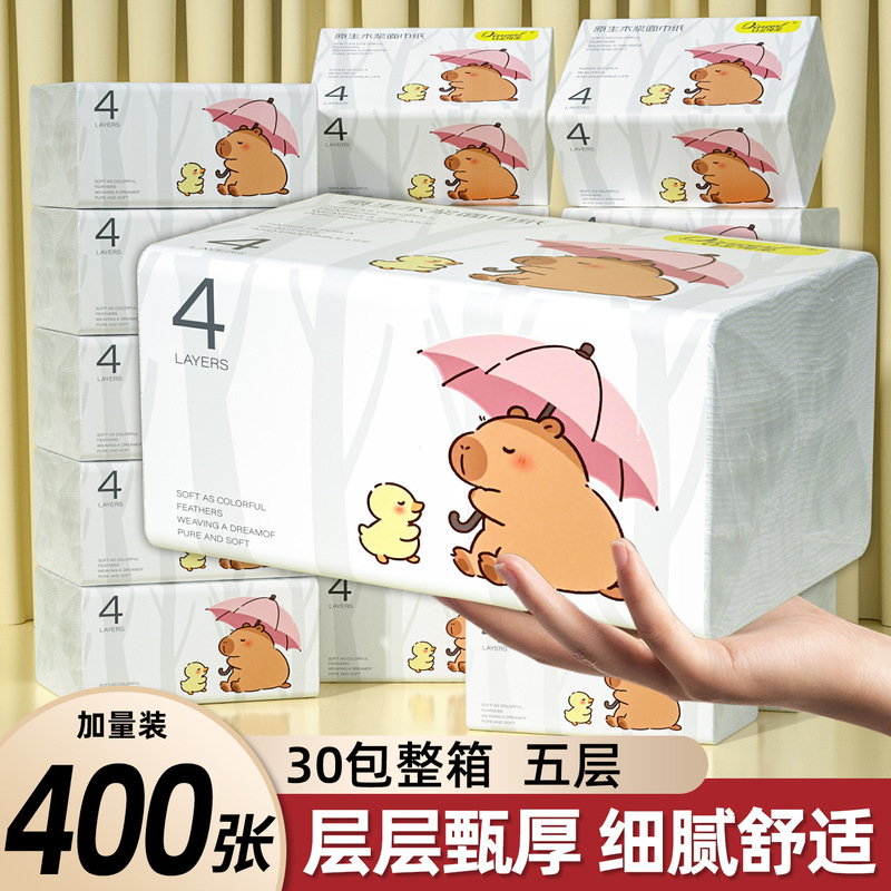 400 Sheets of Tissue Paper, 30 Large Packs, Household Tissue, Wholesale by the Box, Affordable Toilet Paper, Hand Wipes, Facial Tissue, One-Piece Delivery
