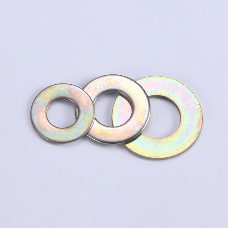 Factory wholesale galvanized round iron washers metal flat washers thick stamped parts Hua Si Jiezi screw washers