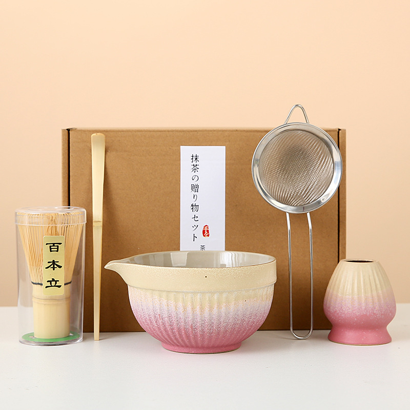 日本製抹茶茶器の国境を越えた特別供給 インスタイル 5点セット 4点セット ギフトボックス 茶筅 百本立 新製品 茶筅スタンド|undefined