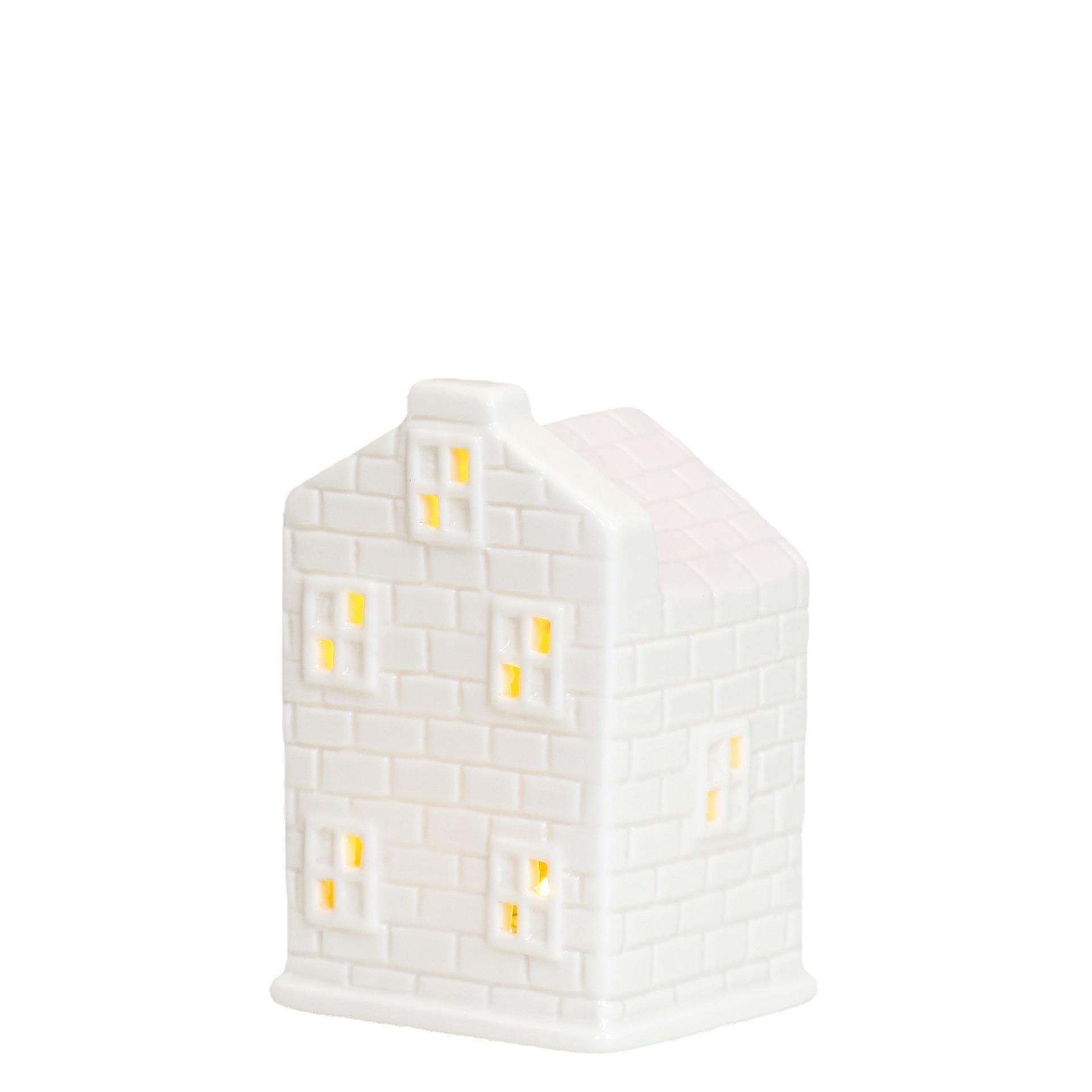 Estilo europeo y americano cerámica Navidad LED noche luz casa pequeña lámpara de mesa artesanía decoración exportación Comercio exterior al por mayor