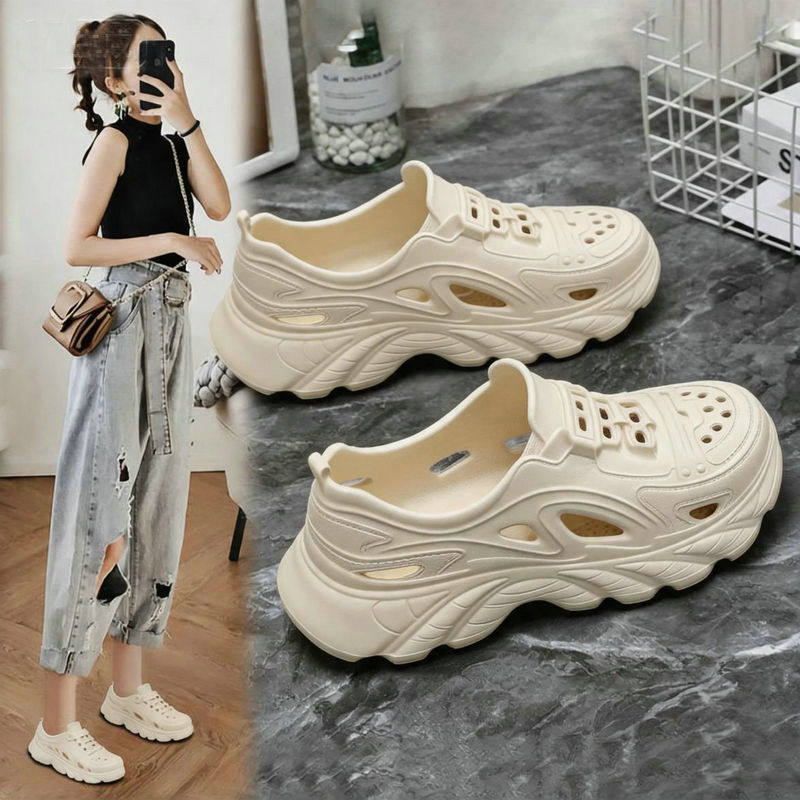Women's Summer Outdoor Clogs, Rainproof, Anti-Slip, Odor-Resistant, Fully Enclosed, Suitable for Middle School Students, Water Activities, Hiking, Beach Shoes