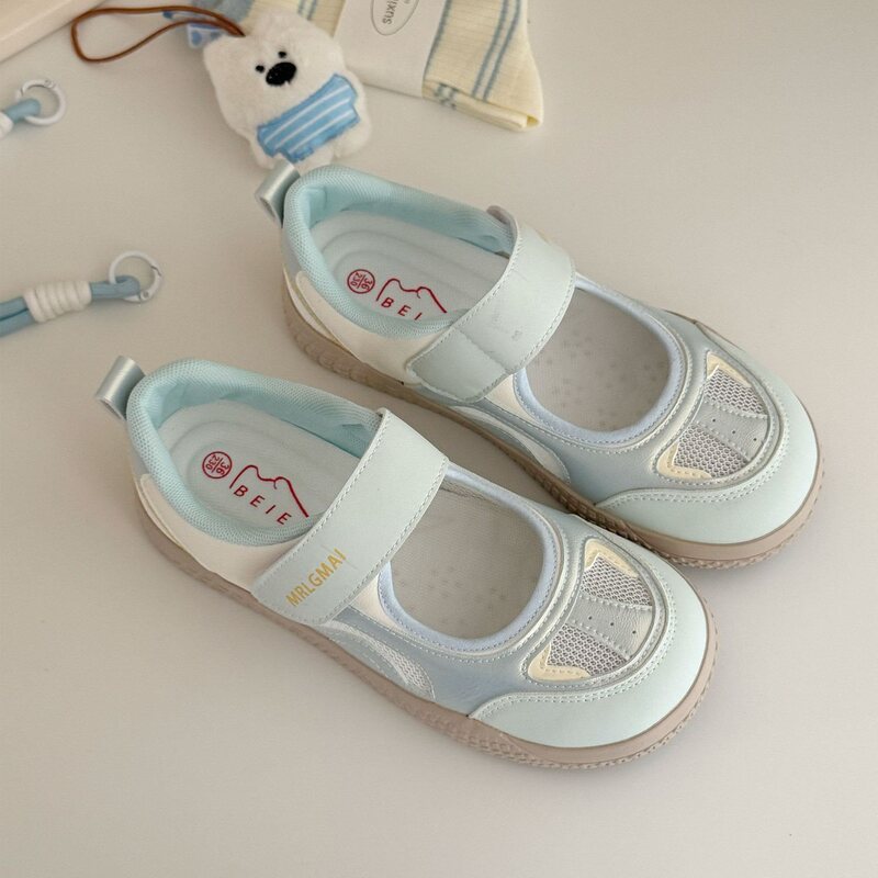 Xuelandai Mary Jane Sandals for Women 2026 New Style Velcro White Shoes Summer Sports Breathable Student White Shoes Xuelandai Mary Jane Sandals for Women 2026 New Style Velcro White Shoes Summer Sports Breathable Student White Shoes