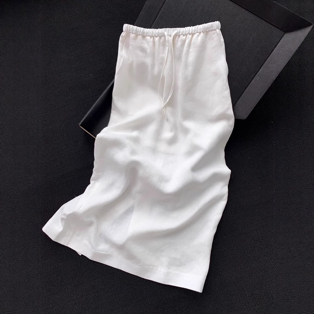 Minimalistic white summer comfortable breathable skirt