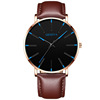 Watch for leisure, polyurethane men's quartz watches, wish, Korean style, simple and elegant design