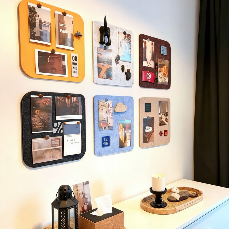 No-Punch Felt Board DIY Photo Wall Display Board Sofa Background Wall Living Room Ins-Style Ambiance