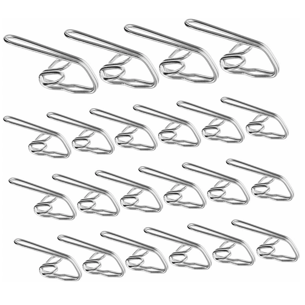 Металлический крючок для штор с креплением-бабочкой, никелированный, аксессуар для штор, прочный зажим для плиссированных штор, долговечный.