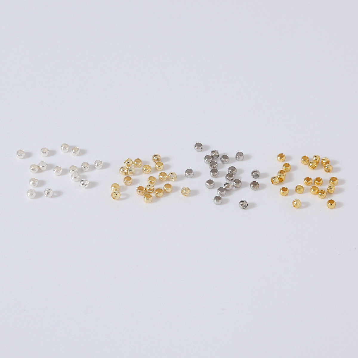 강한 색상 유지 14K 진짜 금 큰 구멍 구슬 구리 금 도금 고정 구슬 DIY 구슬 마감 재료 보석 액세서리 포지셔닝 구슬