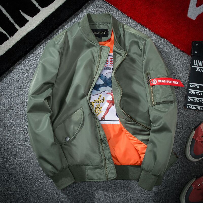 Jacket jacket men's 2020 autumn and winter solid color cotton-padded simple fashion brand loose all-match cotton-padded jacket pilot coat Jacket jacket men's 2020 autumn and winter solid color cotton-padded simple fashion brand loose all-match cotton-padded jacket pilot coat