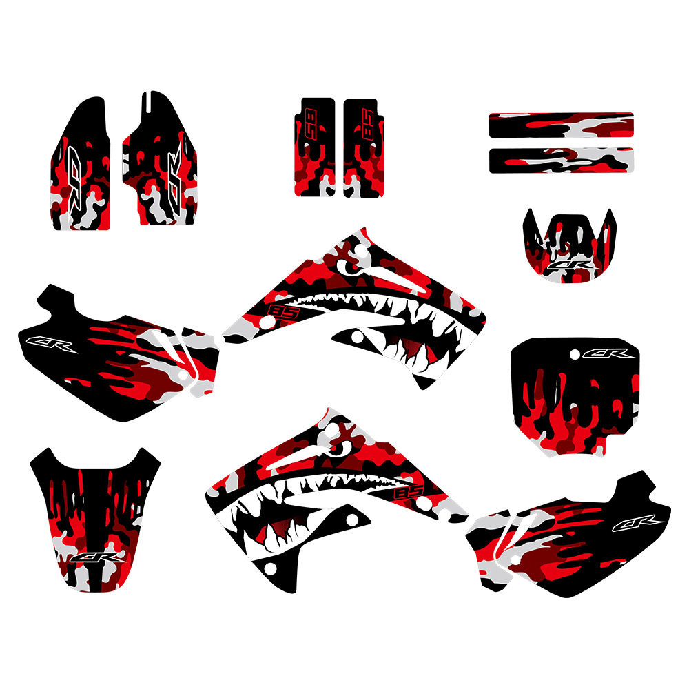 Aplicable a Honda CR85 CR85 2003 - 2012 pegatinas de motocicletas para vehículos todoterreno conjunto completo de decoración de pegatinas