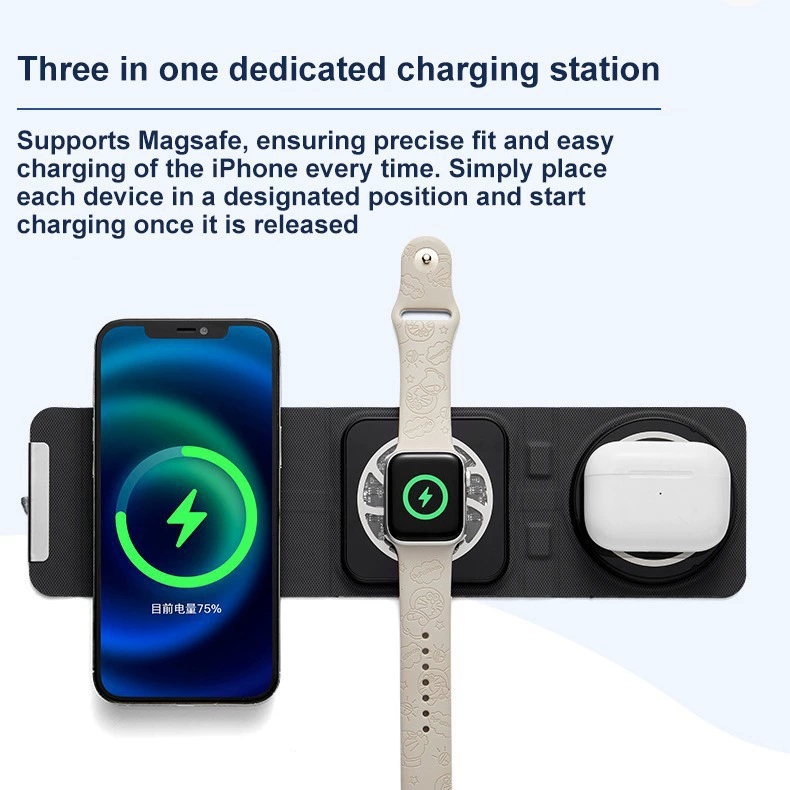 Apple, зарядное устройство, 15W, три в одном