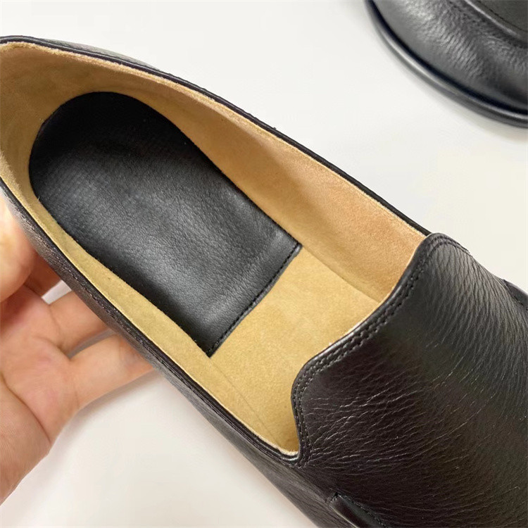 The * Row Single Shallow Mouth Round Head Flat Bottom Small Comfortable and Lightweight Genuine Leather Lefu Workplace_voghion.com