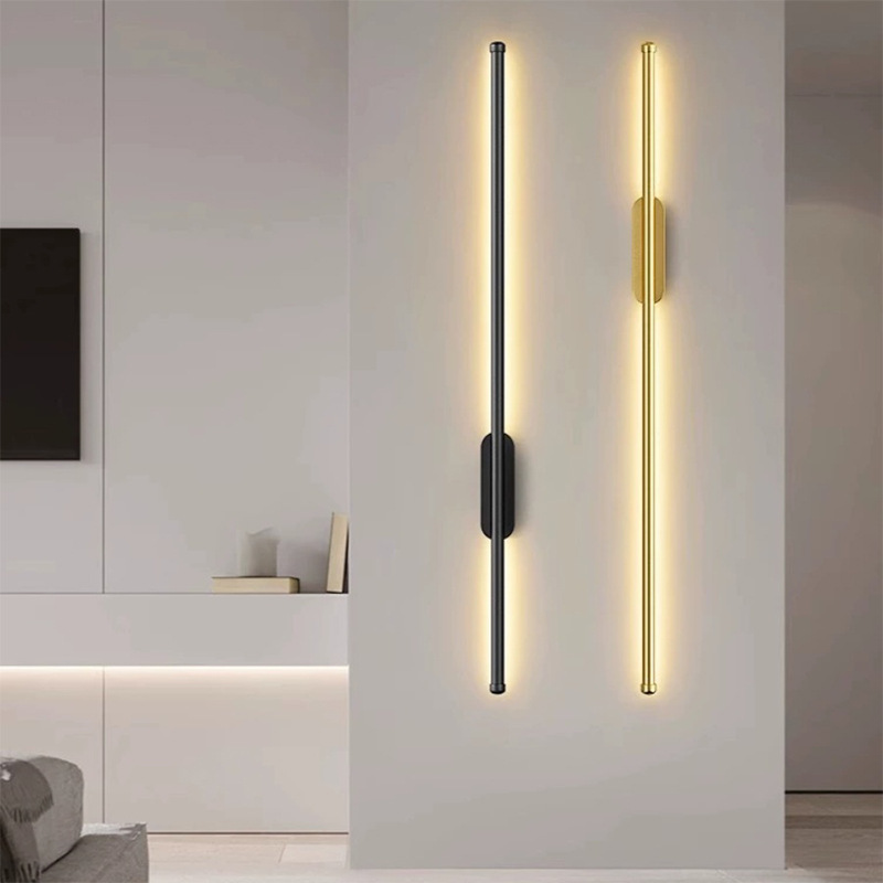 Lámpara de pared de tira larga minimalista Lámpara de noche de dormitorio Lámpara LED creativa Lámpara de pasillo de sala de estar nórdica simple moderna