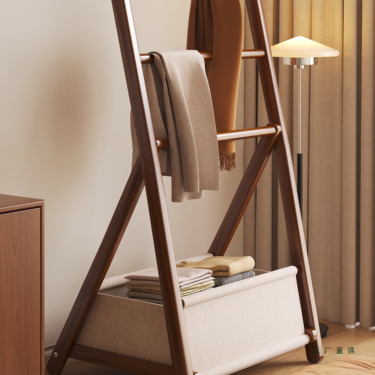 Clothes Rack Floor-Standing Bedroom Clothes Rack Bay Window Bedside Bed End Clothes Storage Artifact Coat Rack Temporary Room Home