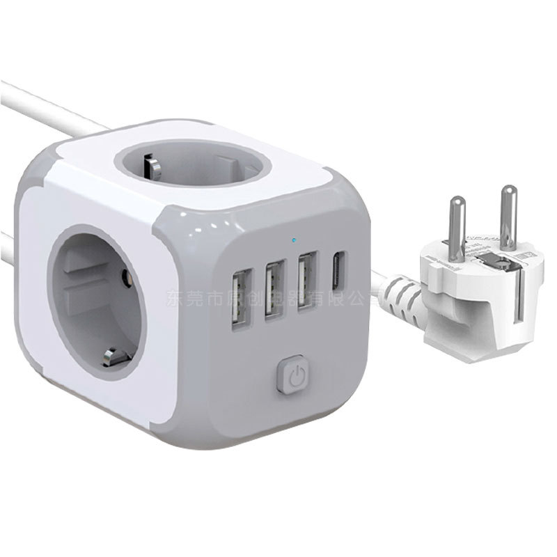 私模欧标欧规欧式德规德标USB充电排插 德式魔方插座转换器
