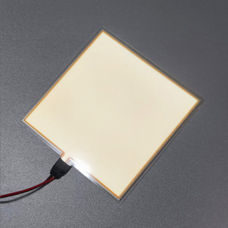 Cold light sheet — Other Light-Emitting Panel LED - 10cm10cm-yellow-with-battery-box-battery-not-included
