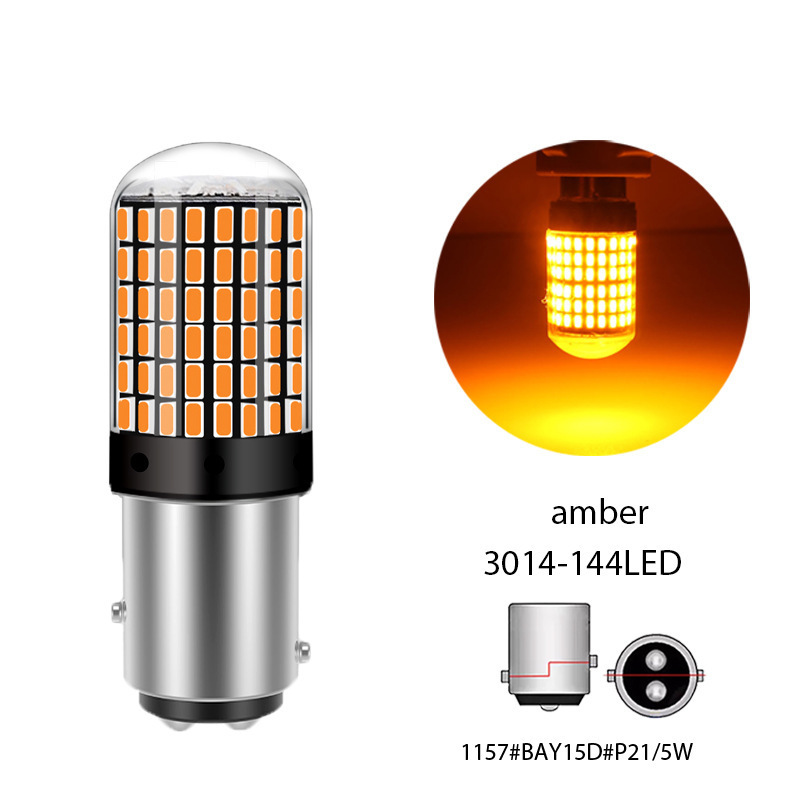 Car LED turn signal decoding anti-strobe 1156 3014 144smd 1157 brake light T20 7443