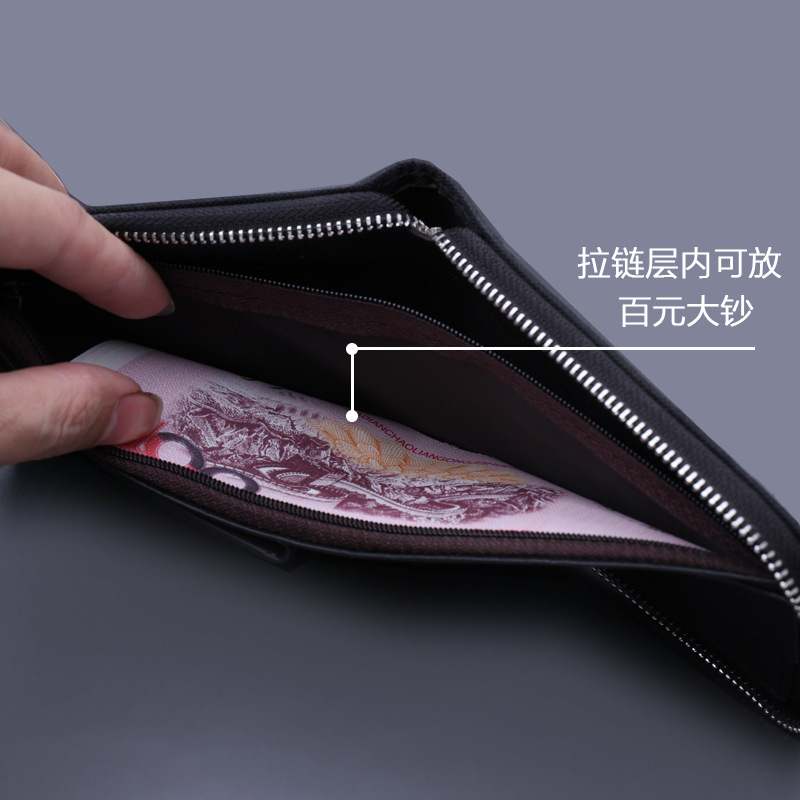 Cremallera lienzo cartera de los hombres corto retro personalidad moda cartera Oxford paño estudiante simple moda marca multi-Tarjeta posición estilo japonés