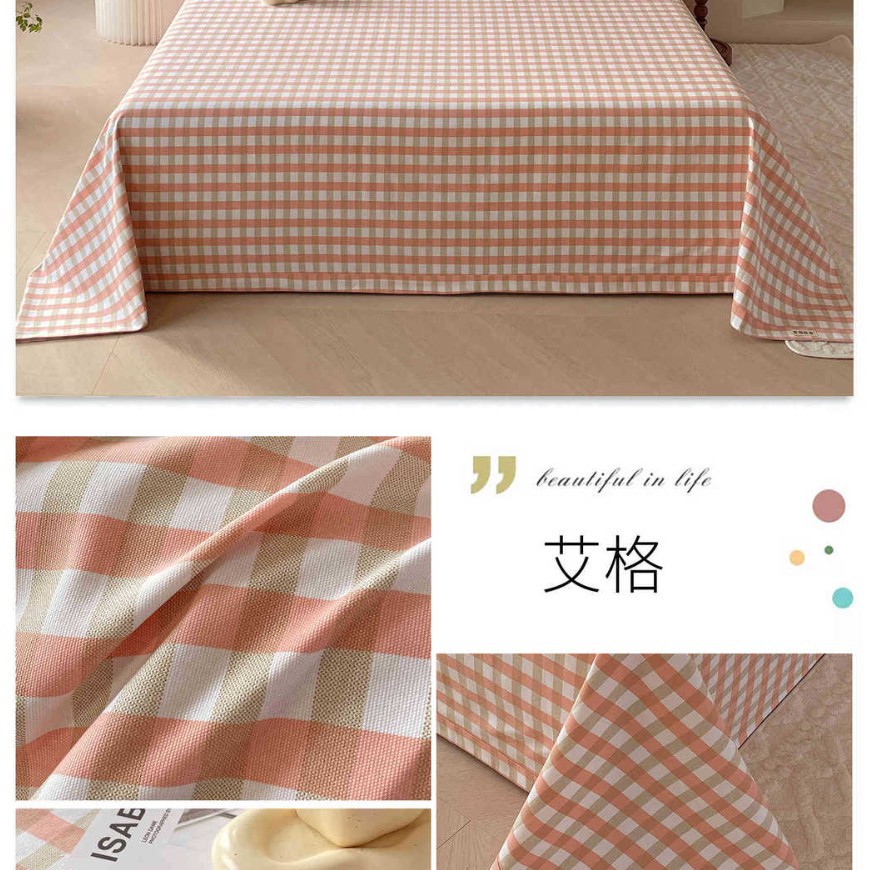 2025 nuevo estilo Clase A sábanas de tela gruesa vieja de algodón 1 pieza 100 algodón edredón de dormitorio de verano juego de tres piezas de funda de almohada individual