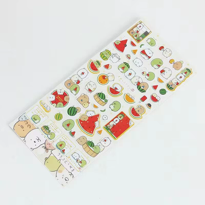 Набор наклеек японские канцелярские принадлежности, наклейки для планера в стиле мультфильм, разные размеры