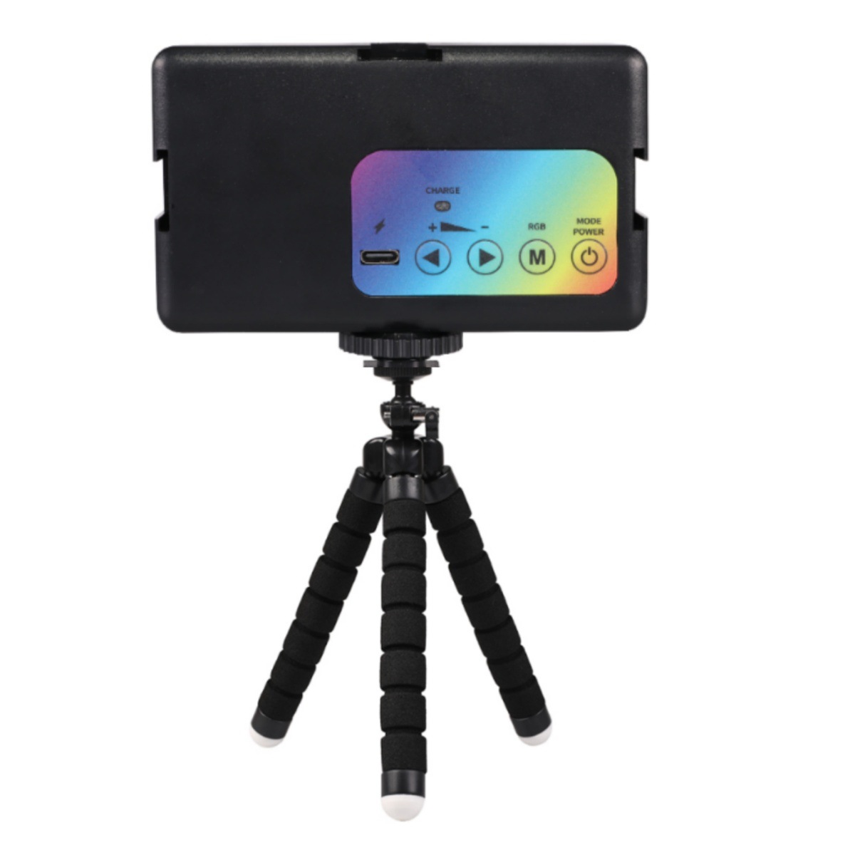 Fotografía de carga WL-R2 cuadrado mini luz LED teléfono móvil selfie RGB fotografía luz a todo color de bolsillo RGB Luz de relleno
