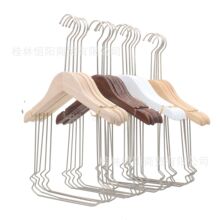 母婴店连体实木衣架宝宝挂套装衣服撑裤儿童一体木质裤架批发现货