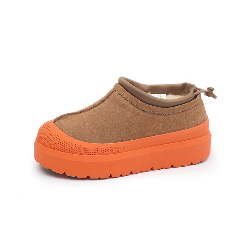 New autumn and winter snow boots for women, Tasman style, with drawstrings, waterproof, thick soles, and fleece lining, available in unisex designs for couples