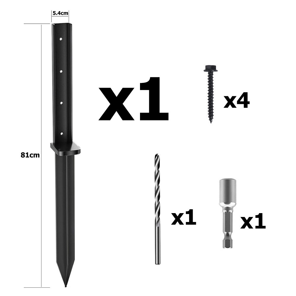 Kit de Anclaje de Reparación de Postes para Cercas y Jardín