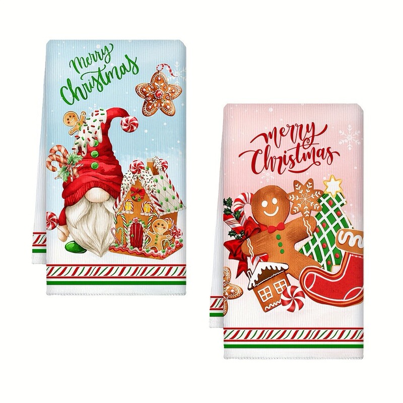 Cross-Border Hot Selling Holiday Christmas Halloween Kitchen Printed Towel Microfiber Tea Towel Dish Towel Rag Hand Towel