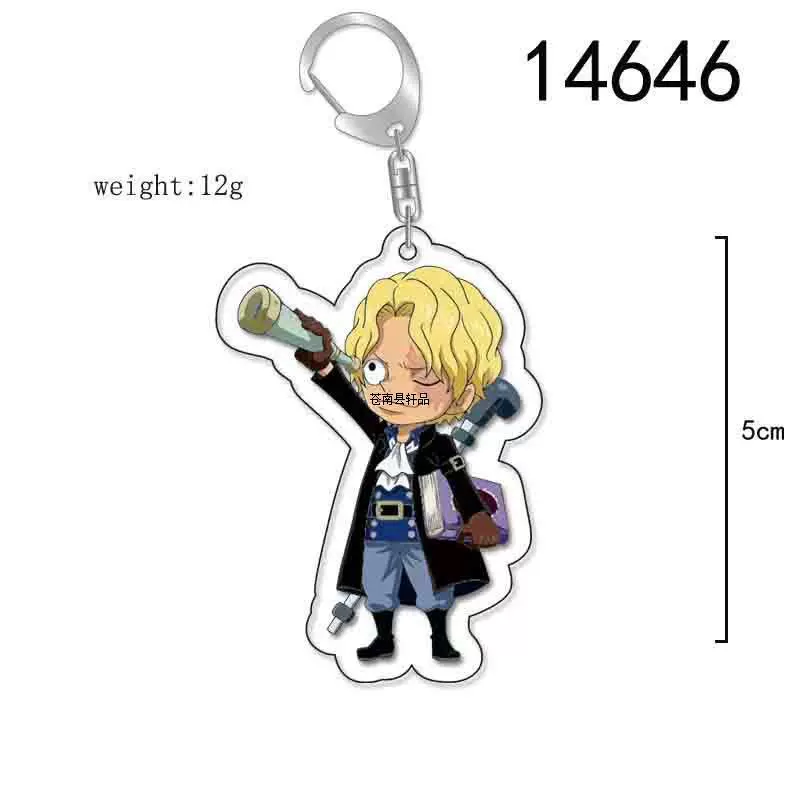 Аниме брелок One Piece Ackle перилатеральный, Луффи Саурон прозрачный кулон, двусторонний DIY