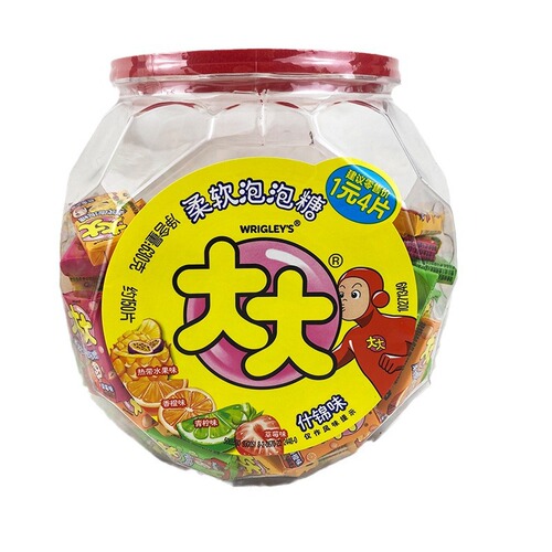 Big Bubble Gum 150 Sheets Assorted Flavor Bucket Pack Fruity Chewing Gum Children Retro Snack Food Leisure Product