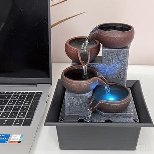 Light Luxury Fountain Flowing Water Office Living Room Entrance Modern Simple Decoration Home Opening Gift Desktop Ornaments