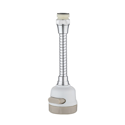 Full copper splash-proof filter extender for kitchen, swivel stainless steel flexible hose with pressure boost, three-stage shower head
