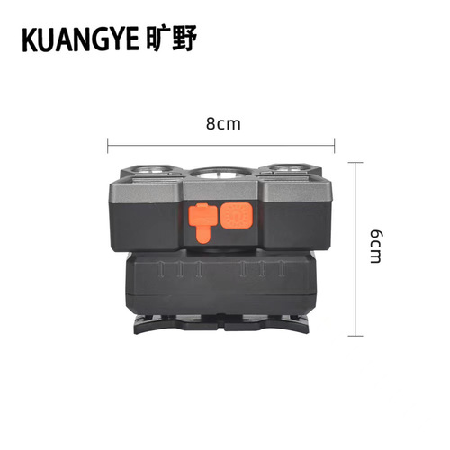跨境多功能头灯USB充电五眼飞机灯头戴式小电筒户外矿灯头灯