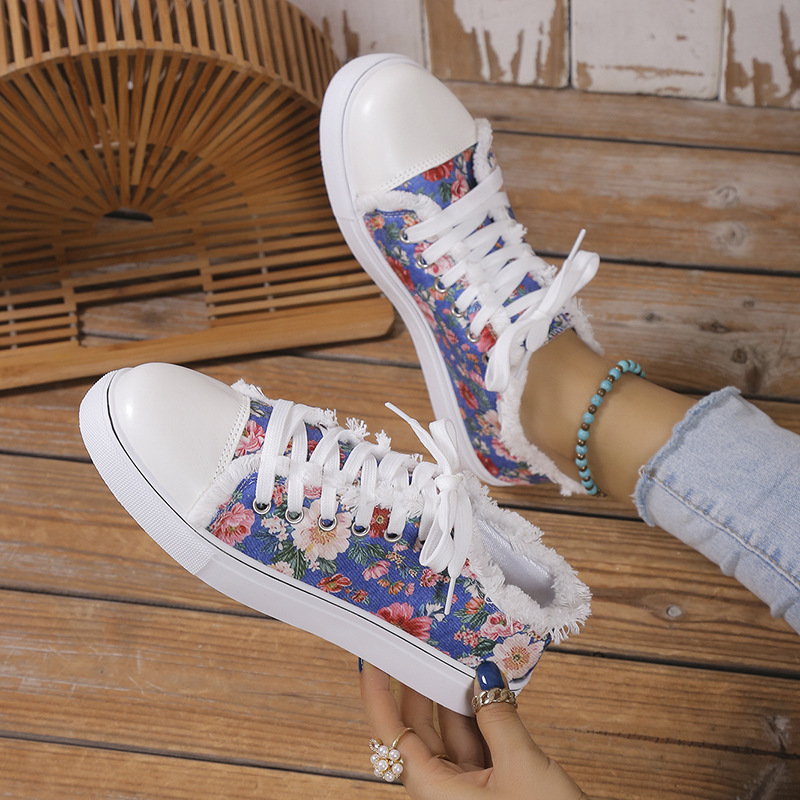 Women's Canvas Shoes - Skull Graffiti 1