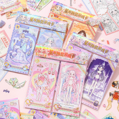 Xinmo スターリングドレスアップゲームステッカーブックガールドリーム十二星座カードシーンステッカーブック子供の塗り絵