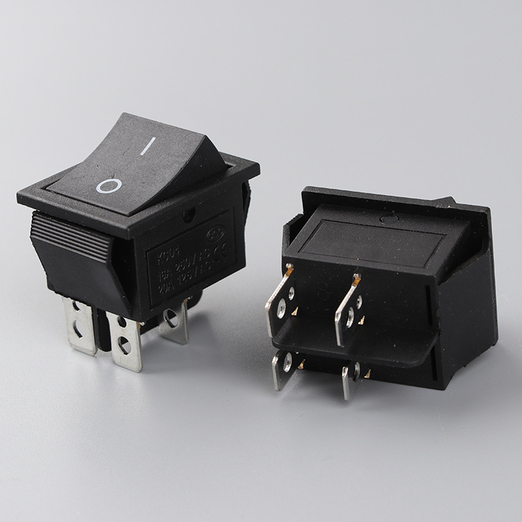 厂家供应船型开关KCD4-101系列方形电源开关按钮彩色翘板开关