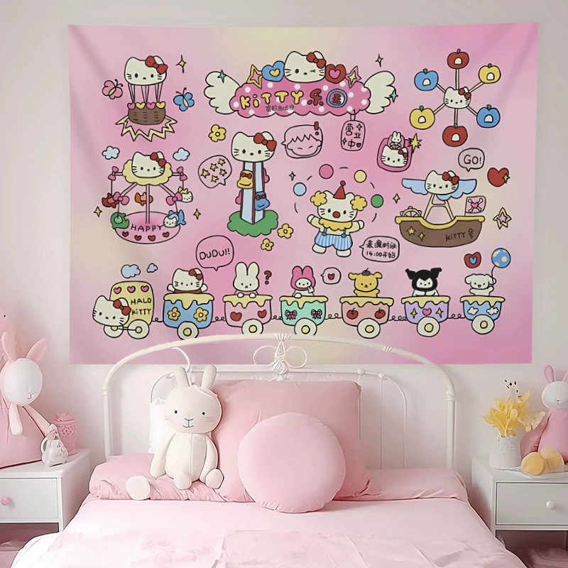 Hello Kitty, милые мультяшные украшения для кровати в спальню