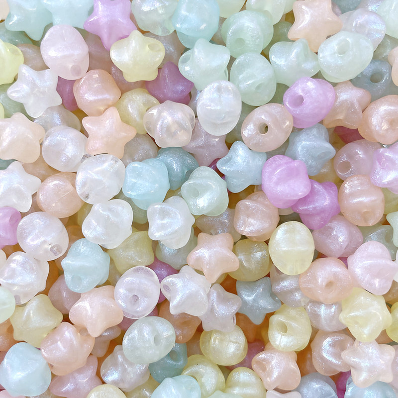 Cuentas luminosas de estrella para joyería DIY