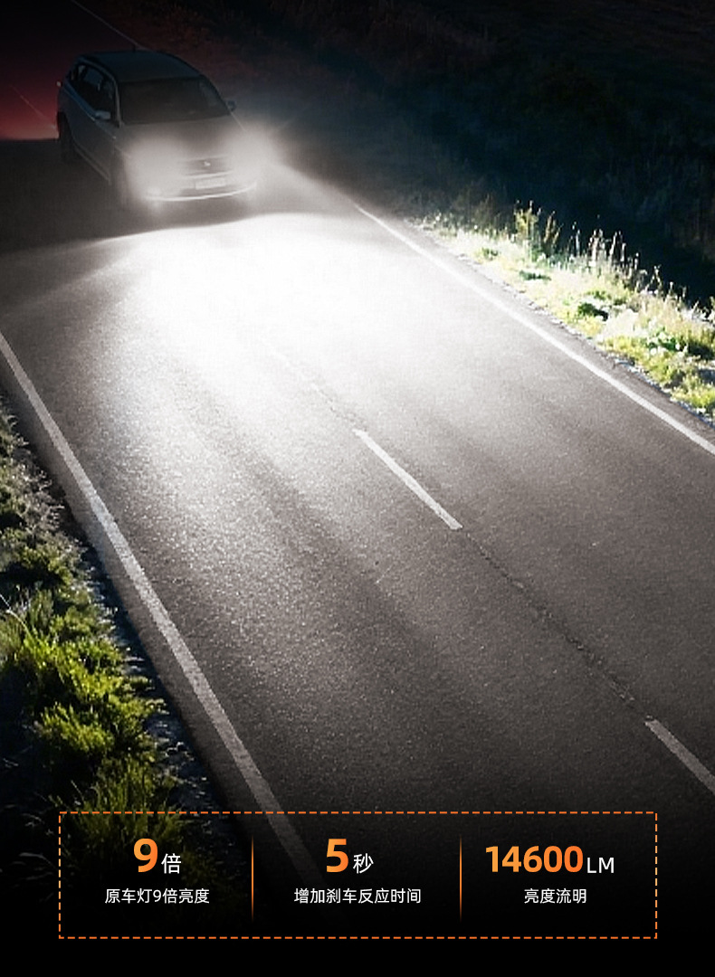 Snowlite 110W Rain God Penetrating King Car Bulb Led Headlight H7 Super Bright Light H4 Far and Near Integrated Car Light