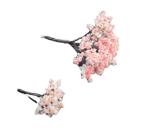 Creative moss micro-landscape ornaments, succulent plant DIY materials, mini cherry blossom trees, peach blossom tree landscaping ornaments