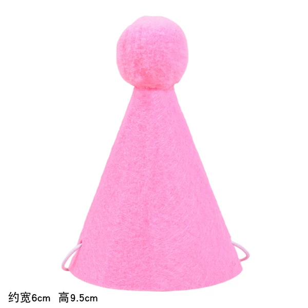 Felt ball cap pink