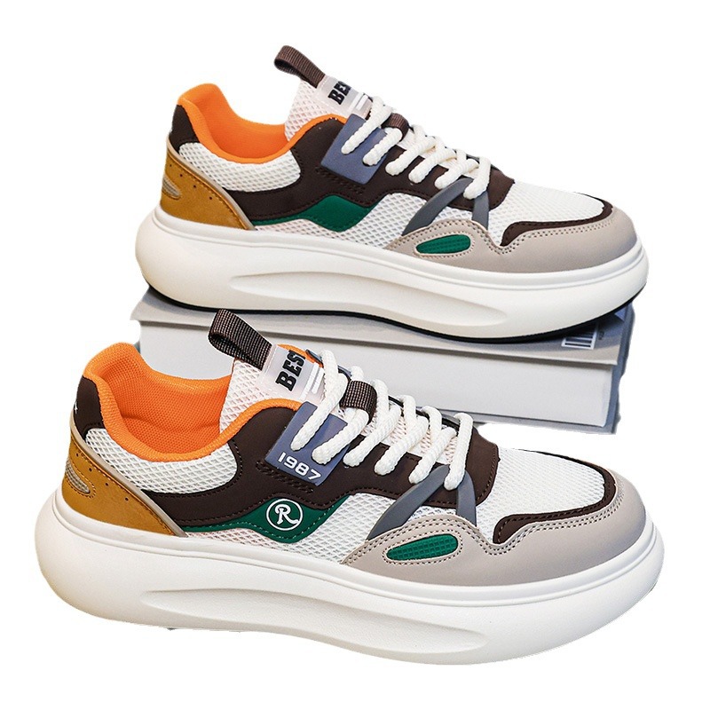 Zapatos Forrest Gump para hombre, zapatillas de deporte transpirables de malla antiolor para invierno, para estudiantes de secundaria y adolescentes, zapatos deportivos informales blancos para papá, zapatos de moda.