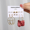 Fracus's Earrings Set Pearl Crystal Stud Earrings