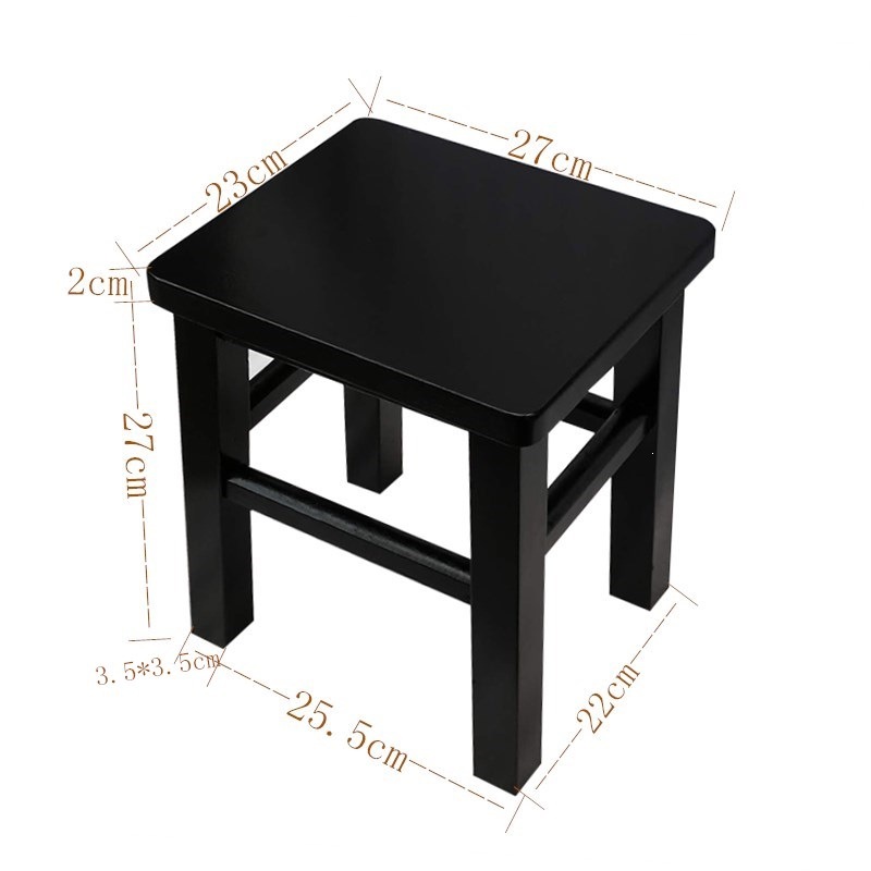 Fábrica directa taburetes cuadrados de madera sólida, taburetes caseros pequeños para adultos, taburetes bajos para niños, taburetes de cambio de zapatos, taburetes cuadrados de madera, taburetes de comedor image 22