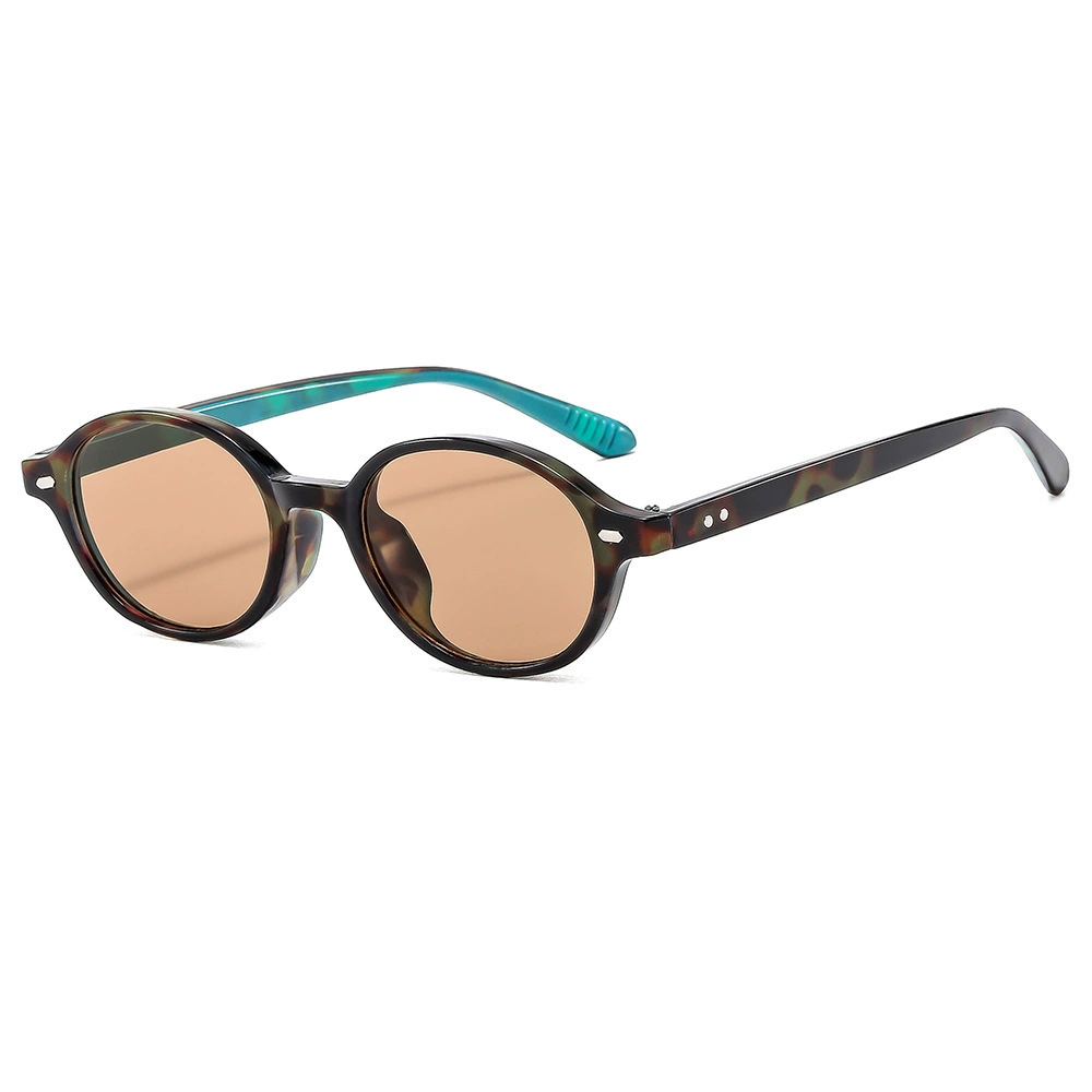 Oval leopard print tortoiseshell nerd flat-glass mirror dowdy same style myopia retro small frame glasses can match height
